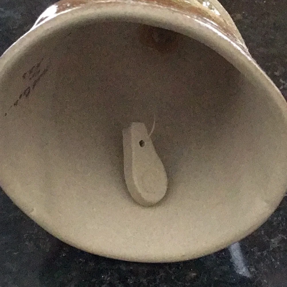 Hawaiian Palm Tree Bell Tropical Ceramic 5” Tall‎ Handcrafted